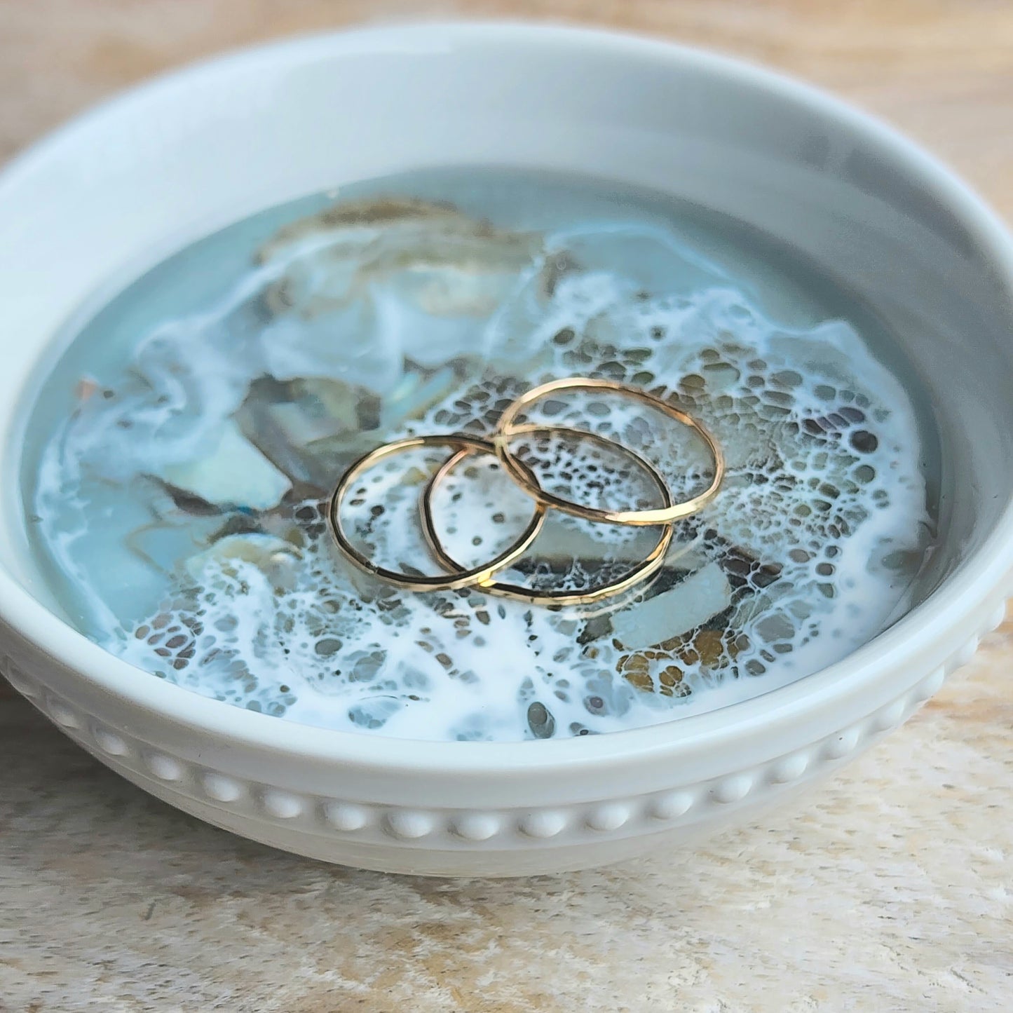 Gold Filled Hammered Stacking Ring