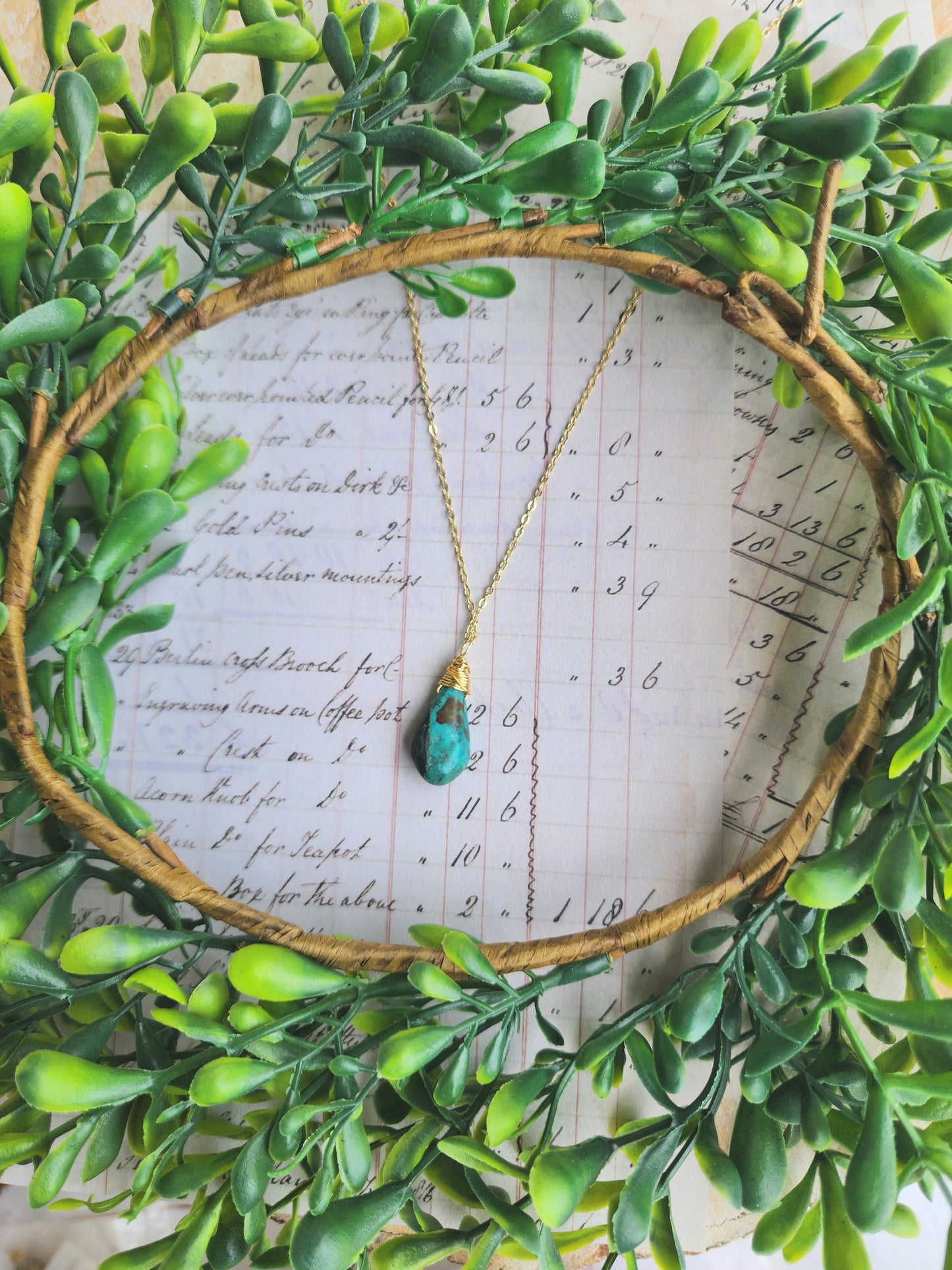 Magnesite Teardrop Necklace