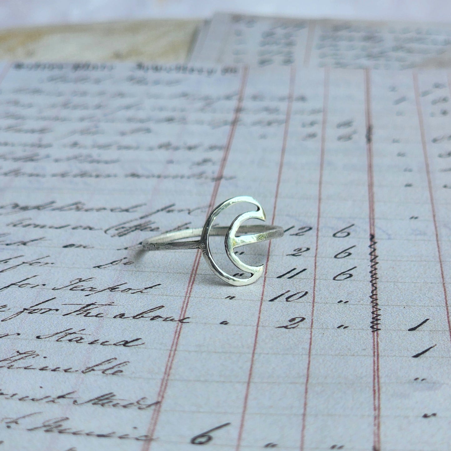 Sterling Silver Moon Ring
