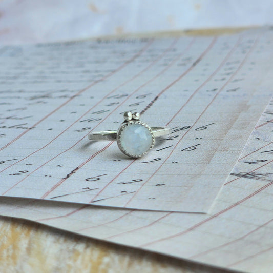 Moonstone Stacking Ring Size 8