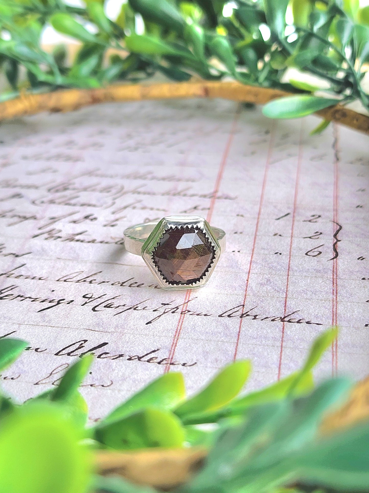 Chocolate Ruby Ring ~ Size 8