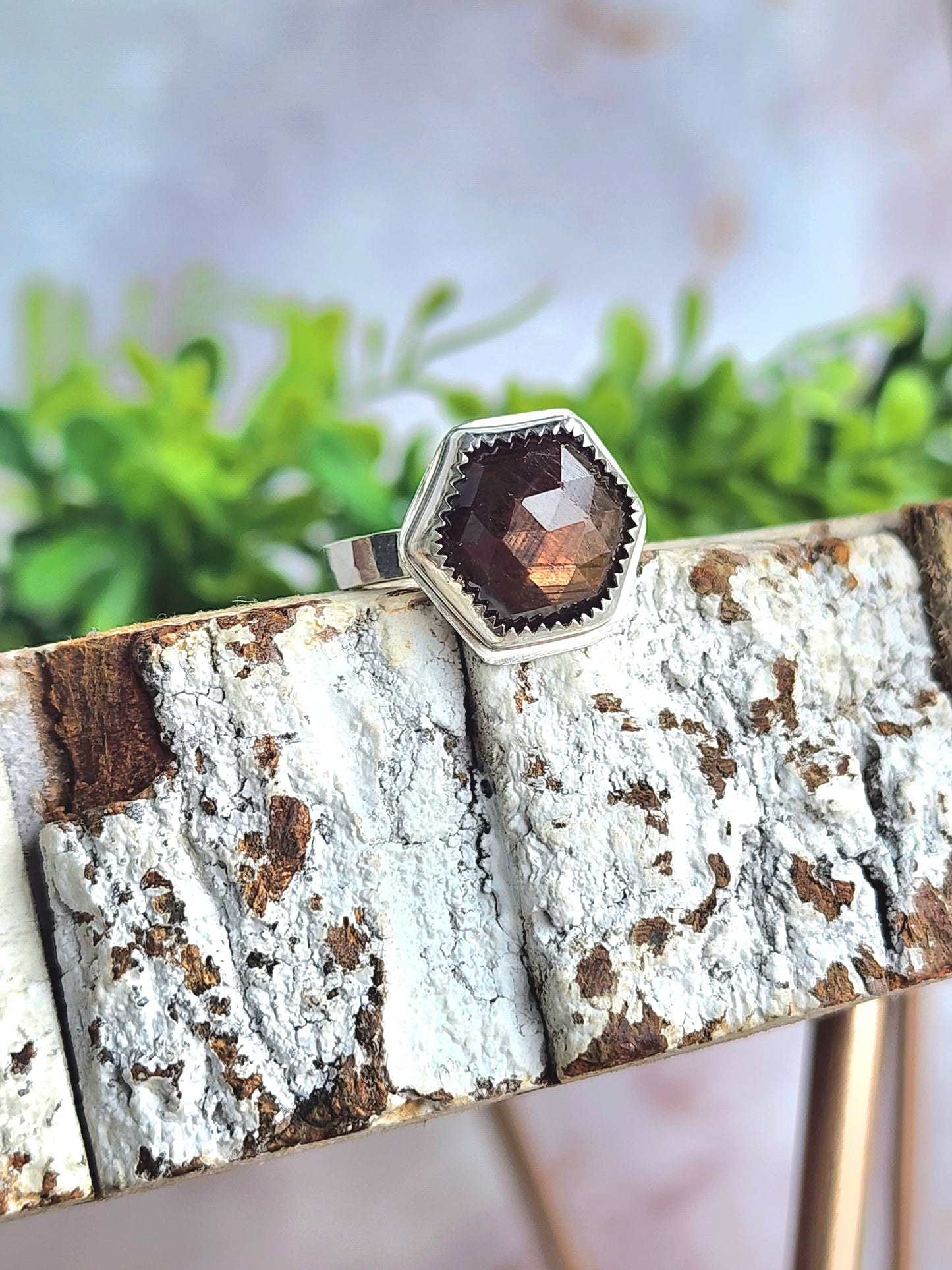 Chocolate Ruby Ring ~ Size 8