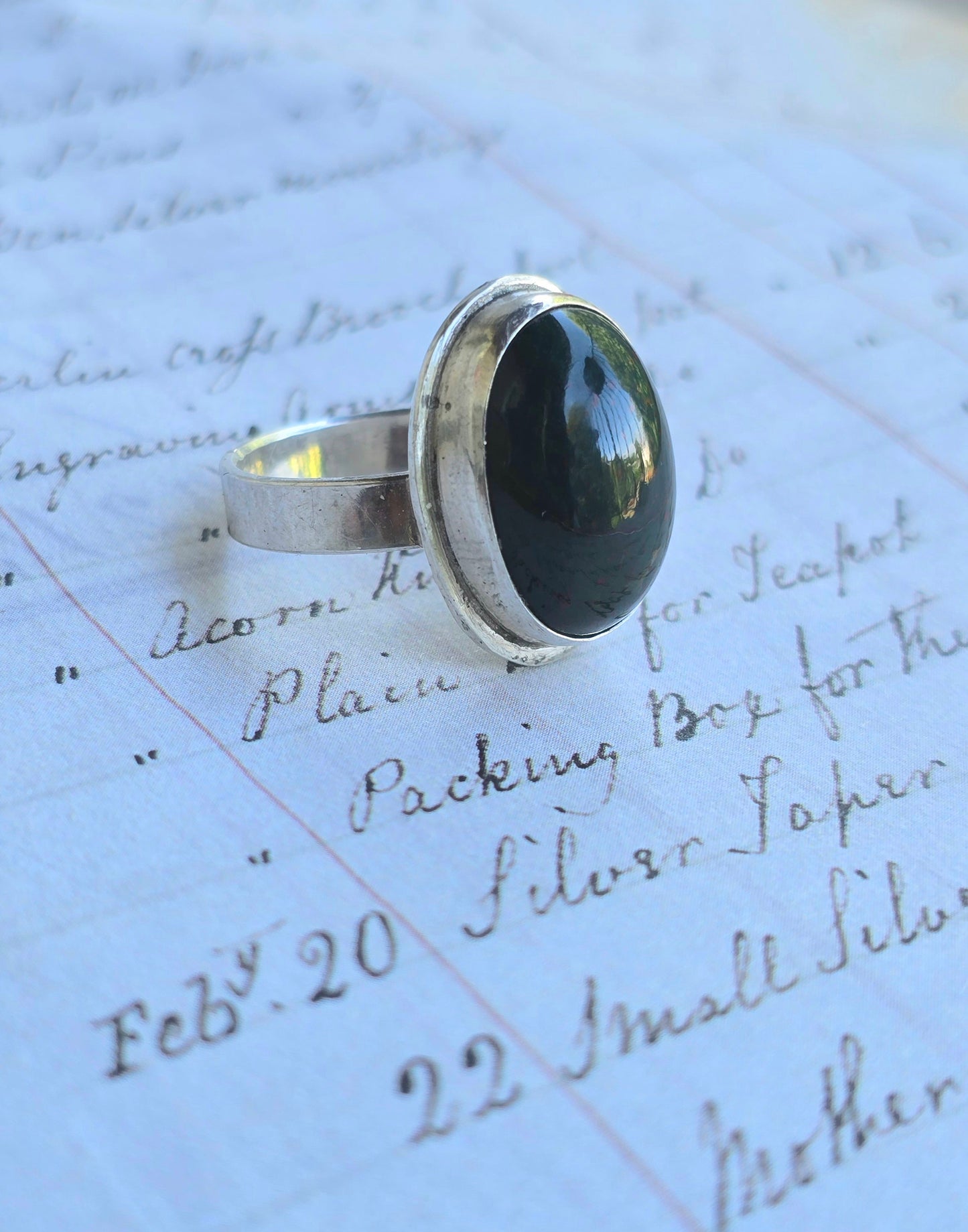 Bloodstone Ring (Size 7.5)