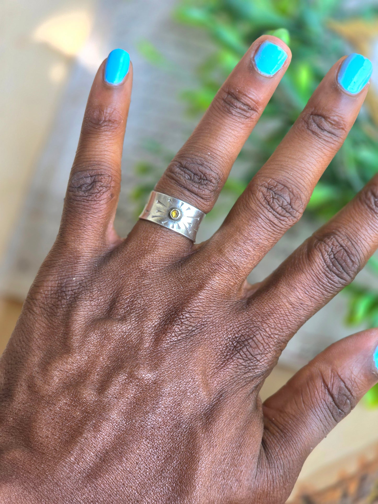 Citrine Sun Ring (Size 7)