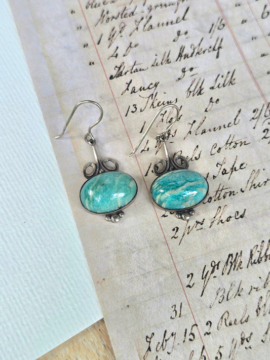 Vintage Amazonite Earrings