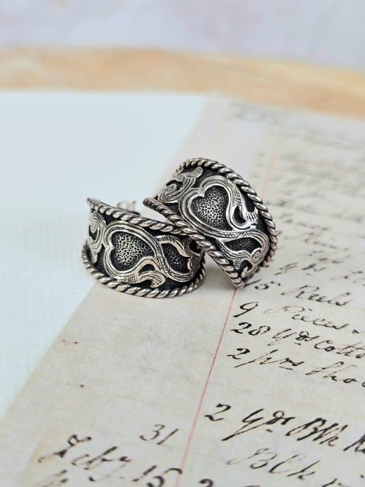 Vintage Sterling Silver Hoop Earrings