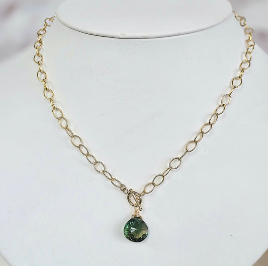 Moldavite Toggle Necklace