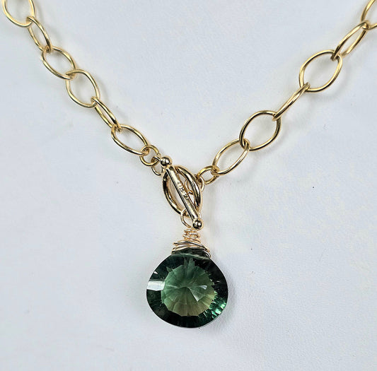 Moldavite Toggle Necklace