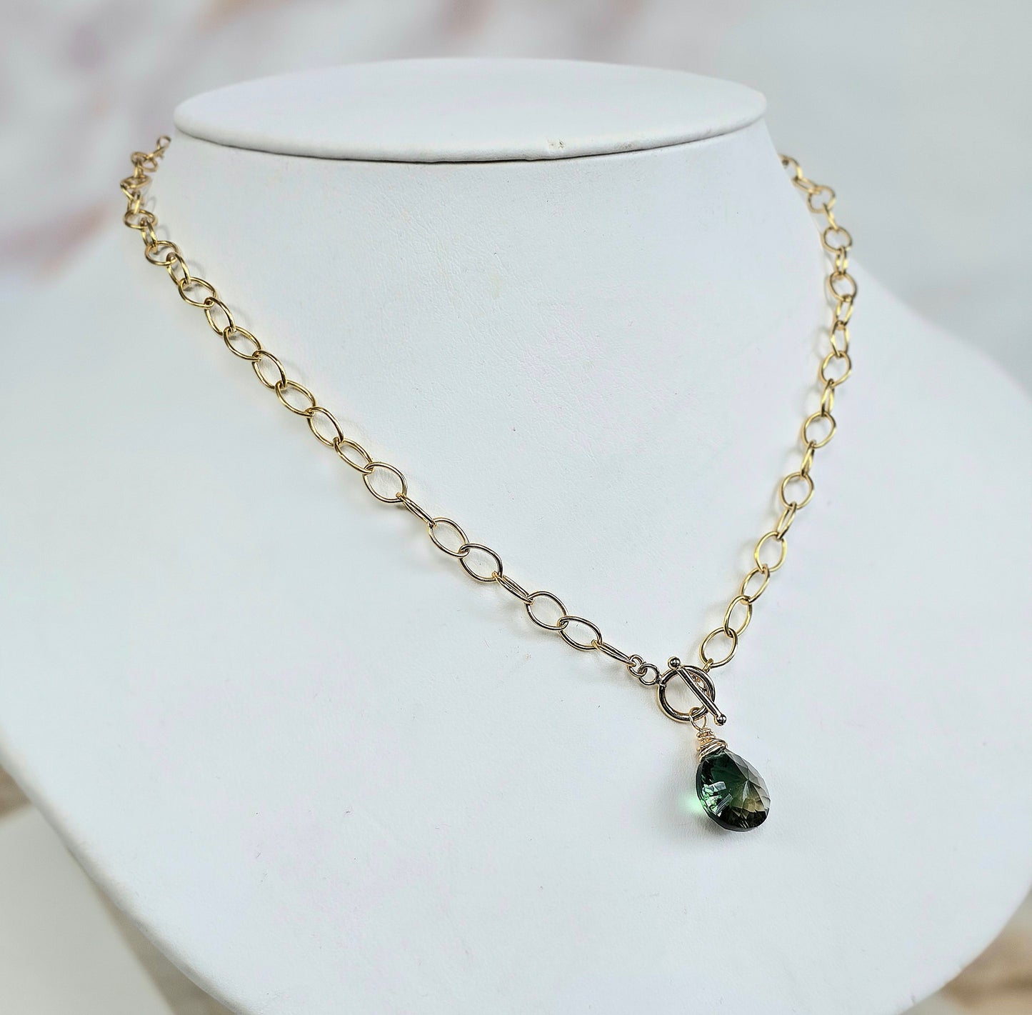 Moldavite Toggle Necklace