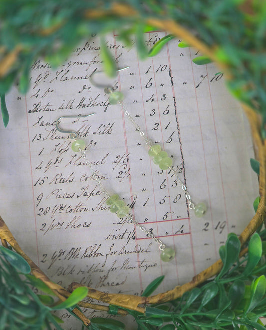 Prehnite Drop Earrings