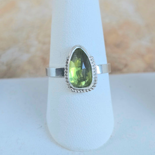 Peridot Drop Ring (Size 10)
