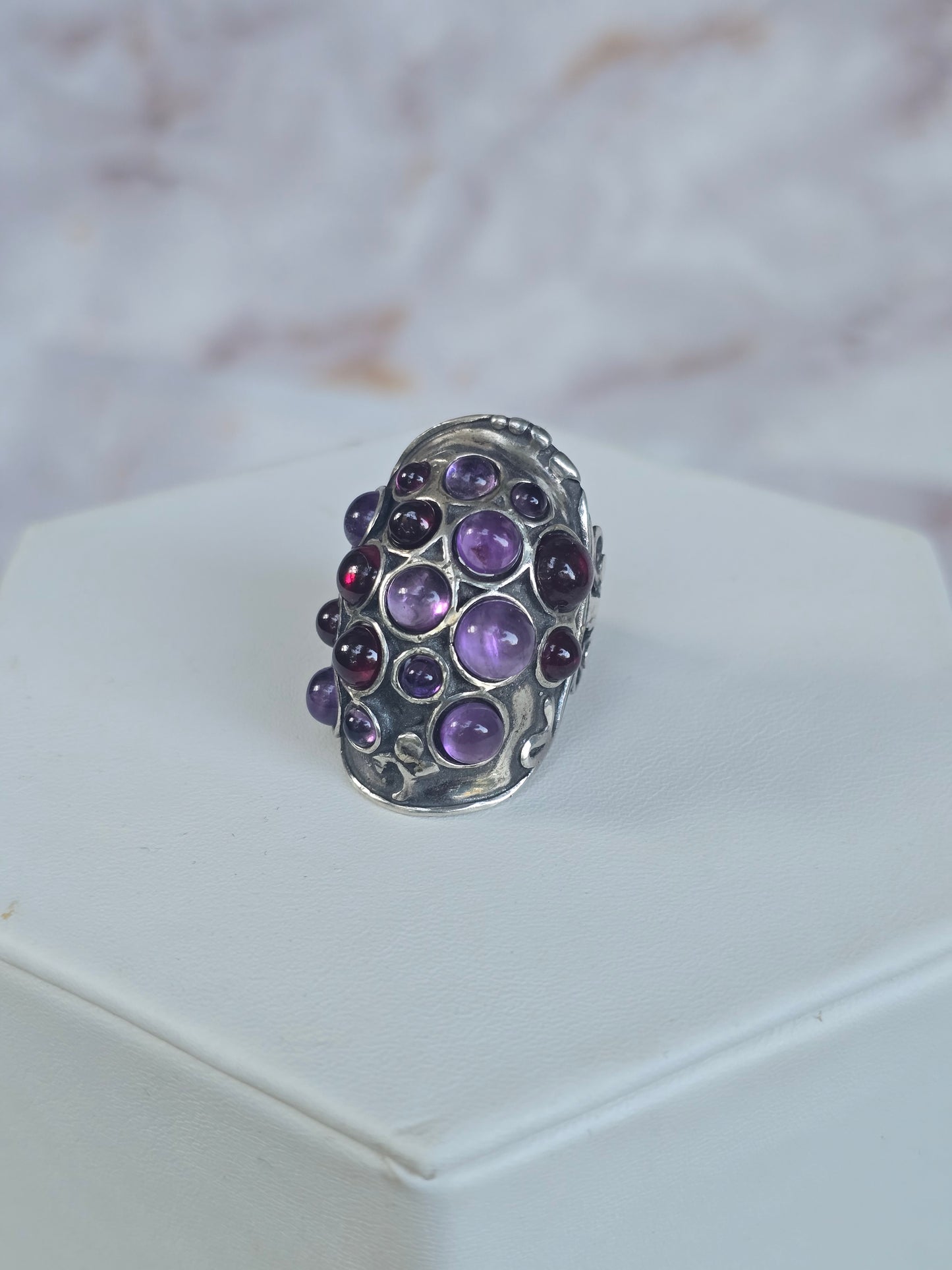 Vintage Amethyst and Garnet Ring