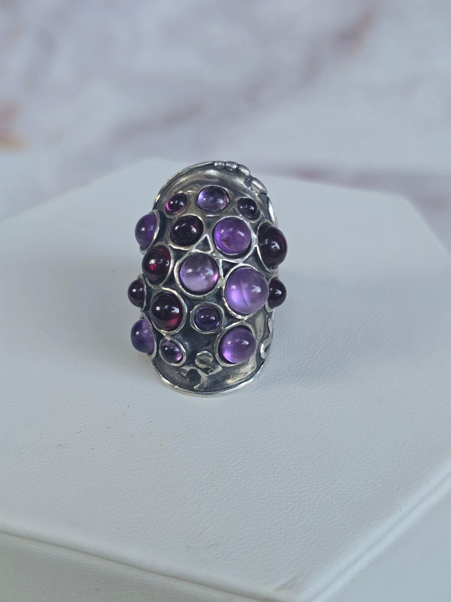 Vintage Amethyst and Garnet Ring
