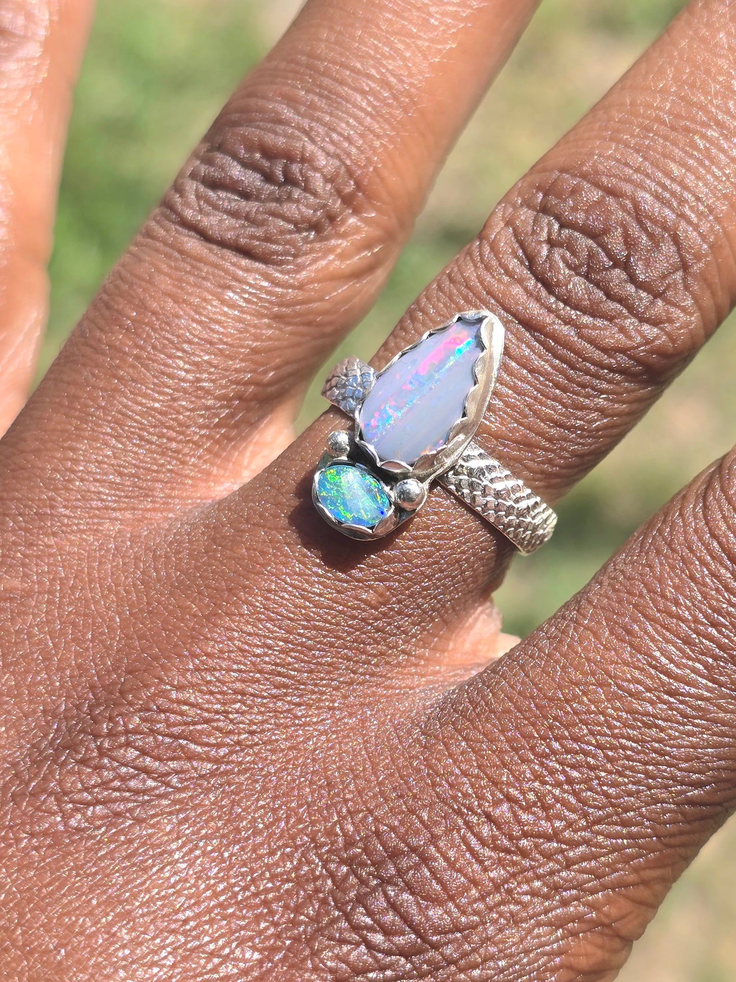 Double Opal Ring