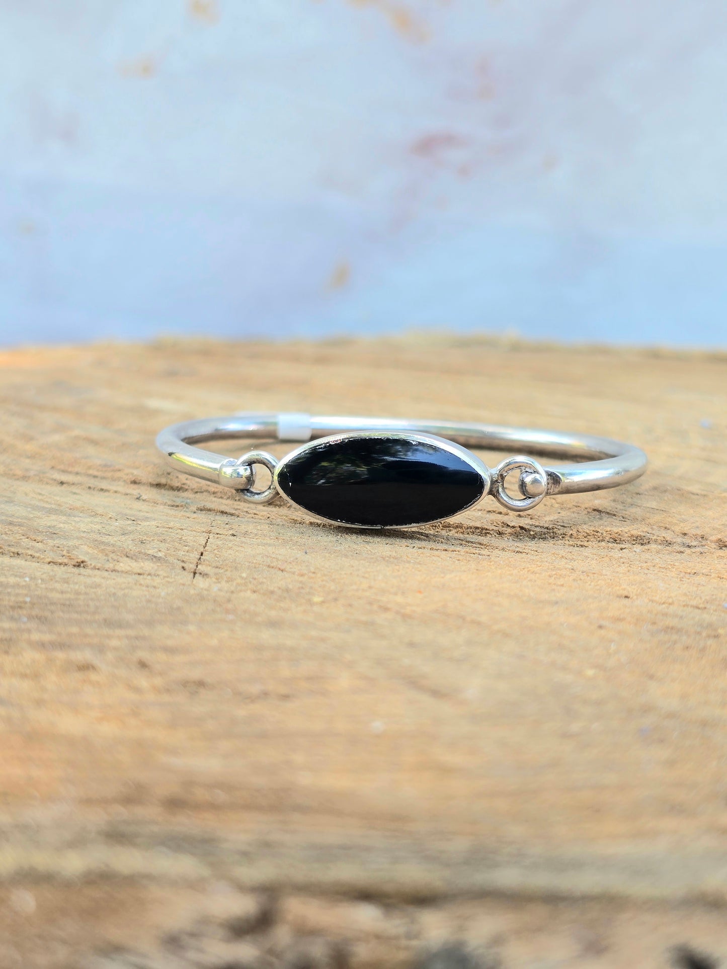 Taxco Vintage Onyx Sterling Bracelet