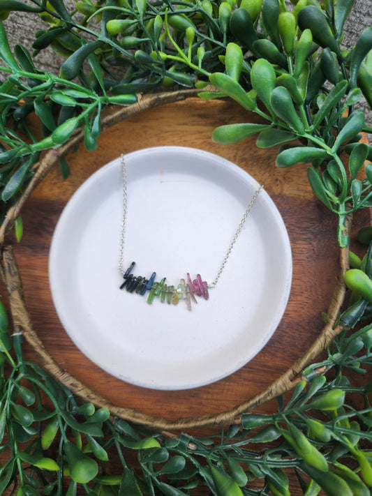 Tourmaline Bar Necklace