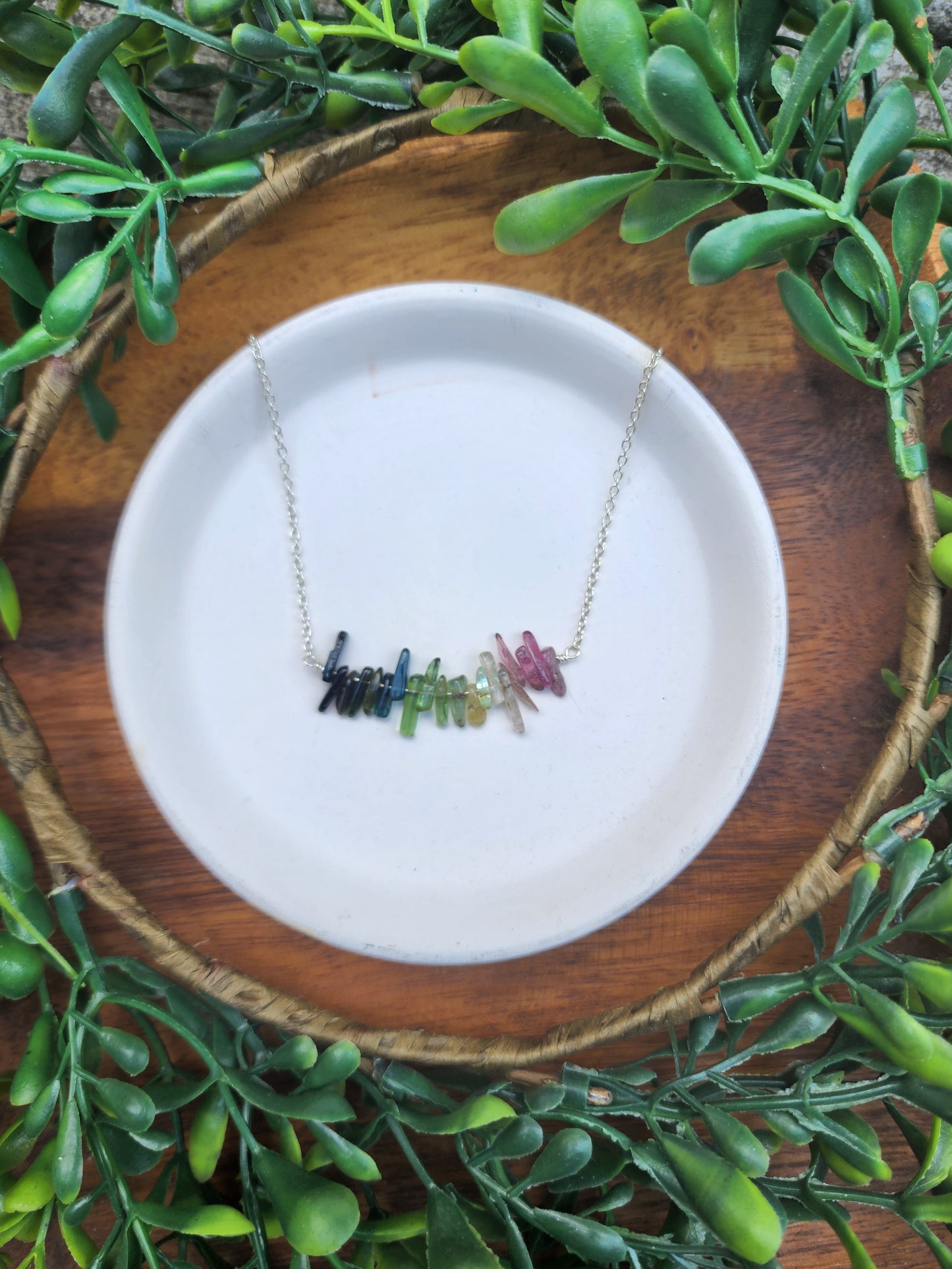 Tourmaline Bar Necklace