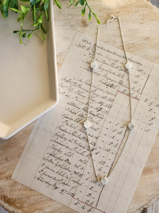 Full Moon Beaded Chain Necklace