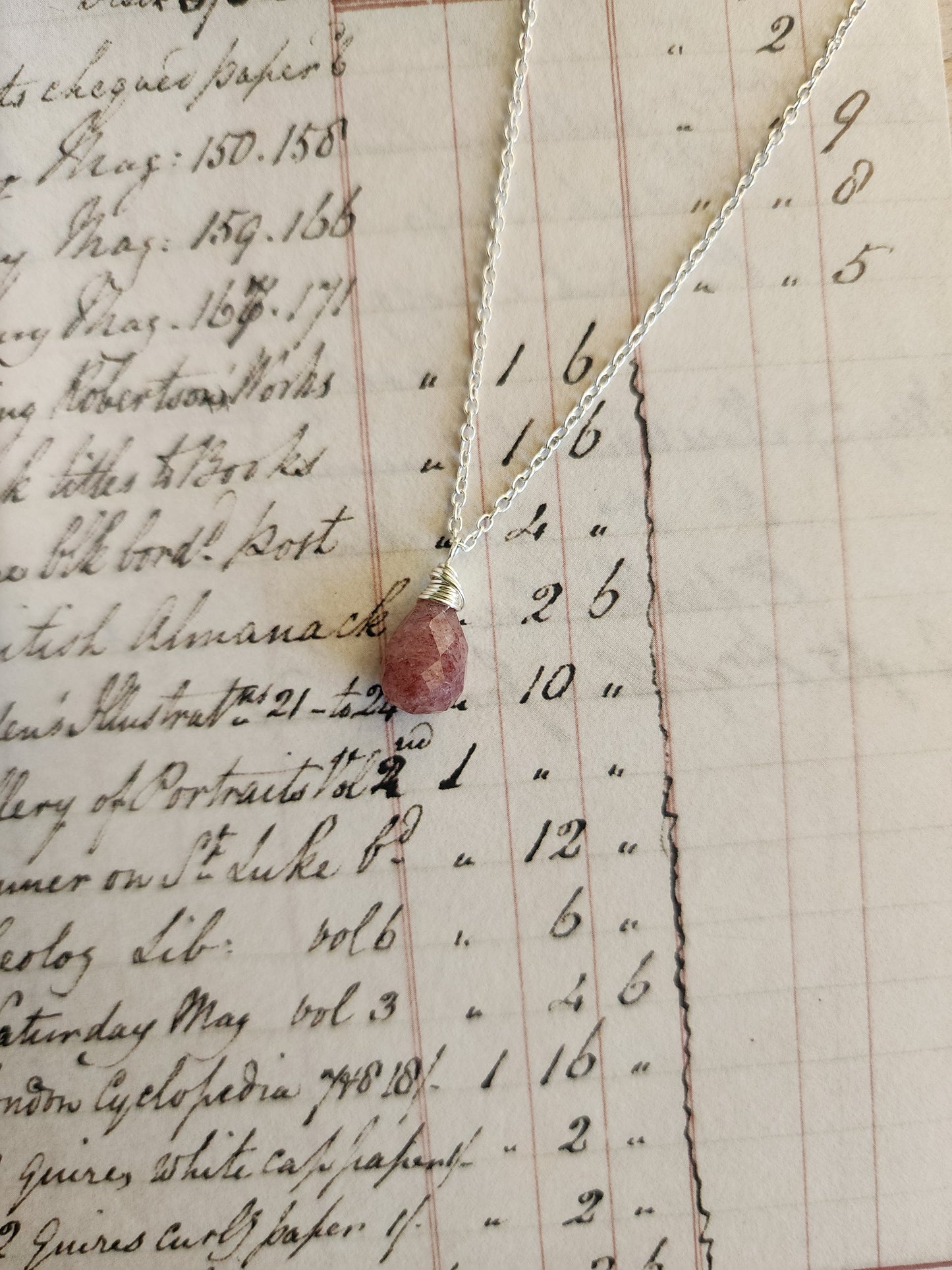 Strawberry Quartz Neckalce