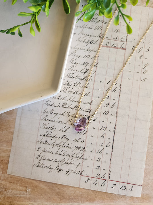 Faceted Amethyst Necklace