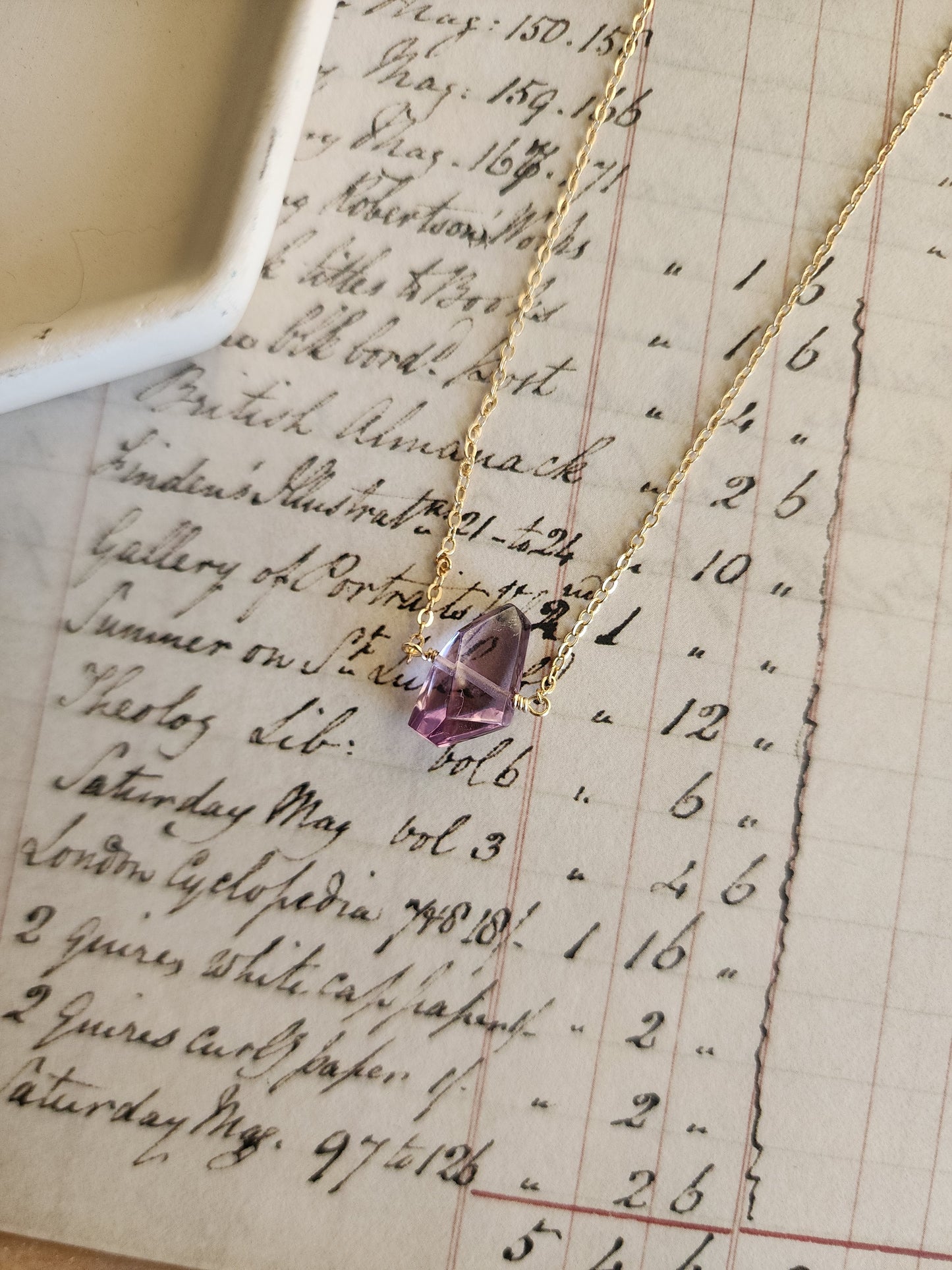 Faceted Amethyst Necklace