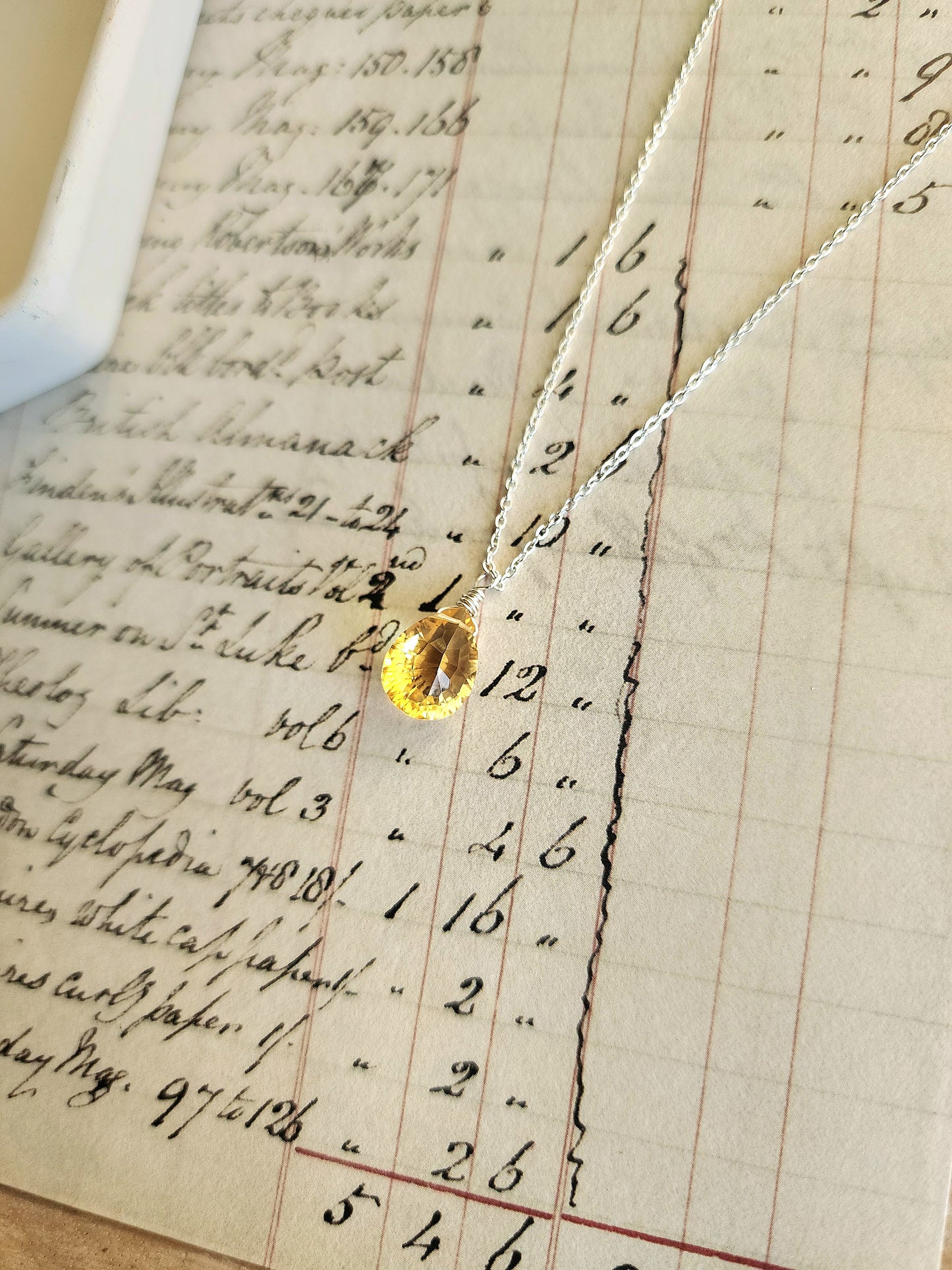 Citrine Drop Necklace