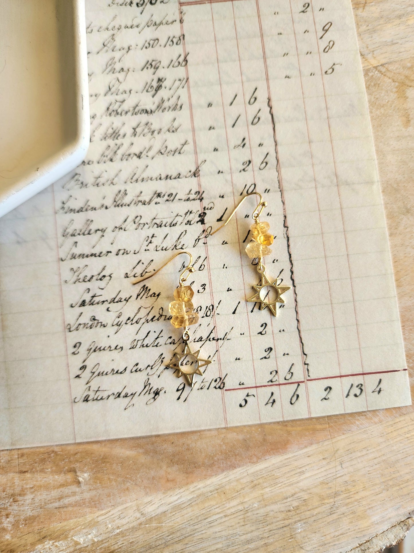 Citrine Sun Earrings