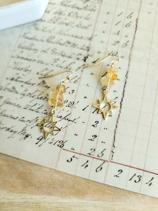 Citrine Sun Earrings
