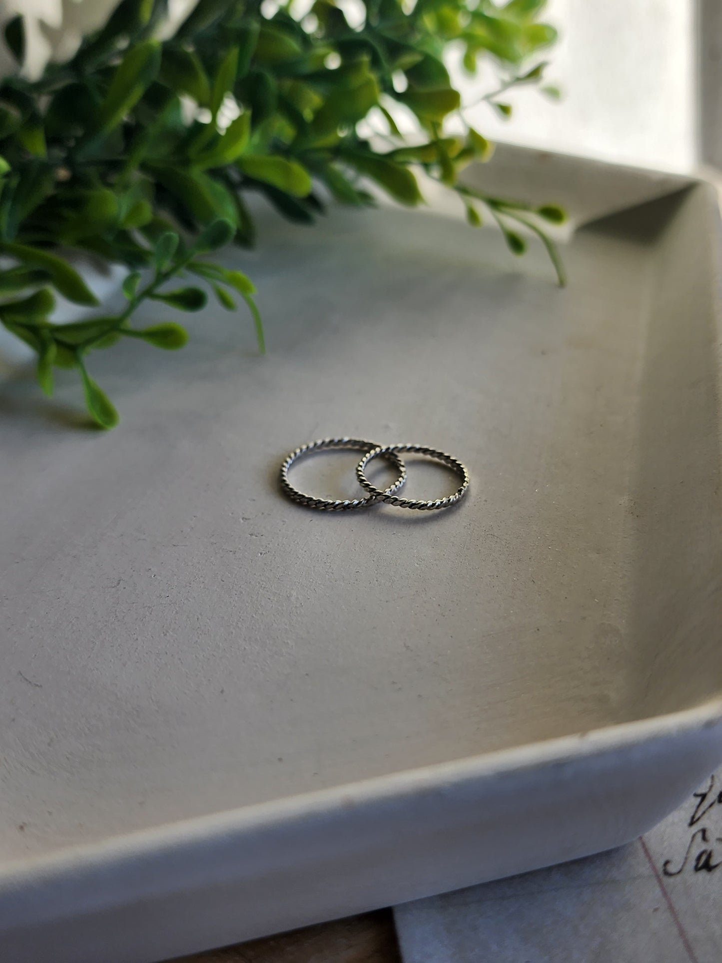 Twisted Sterling Silver Midi Ring