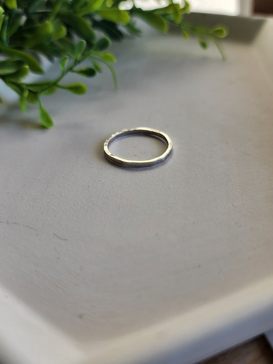 Sterling Silver Hammered Ring
