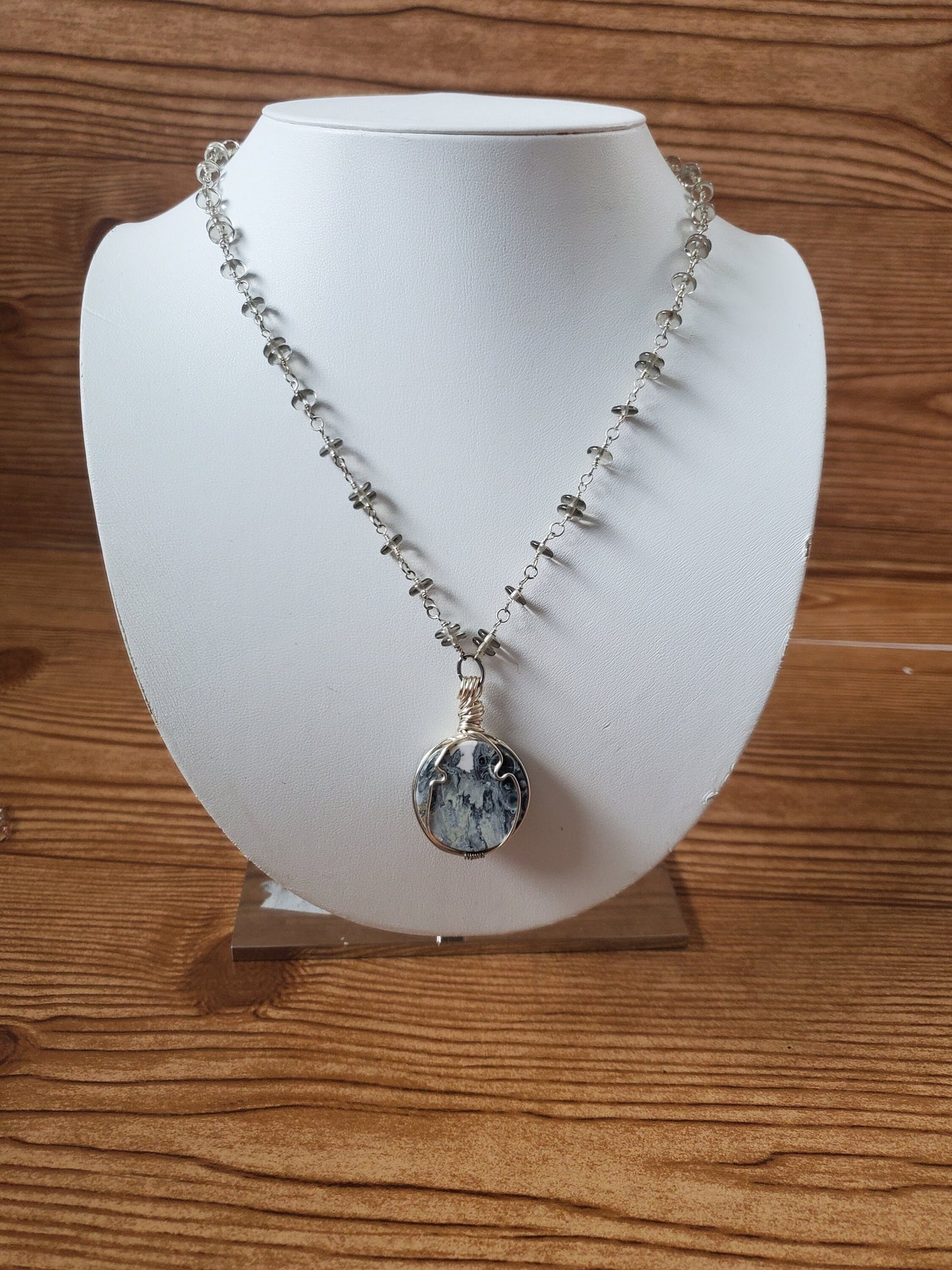 Full Moon Wire Wrapped Necklace