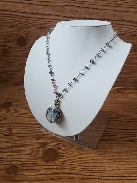 Full Moon Wire Wrapped Necklace