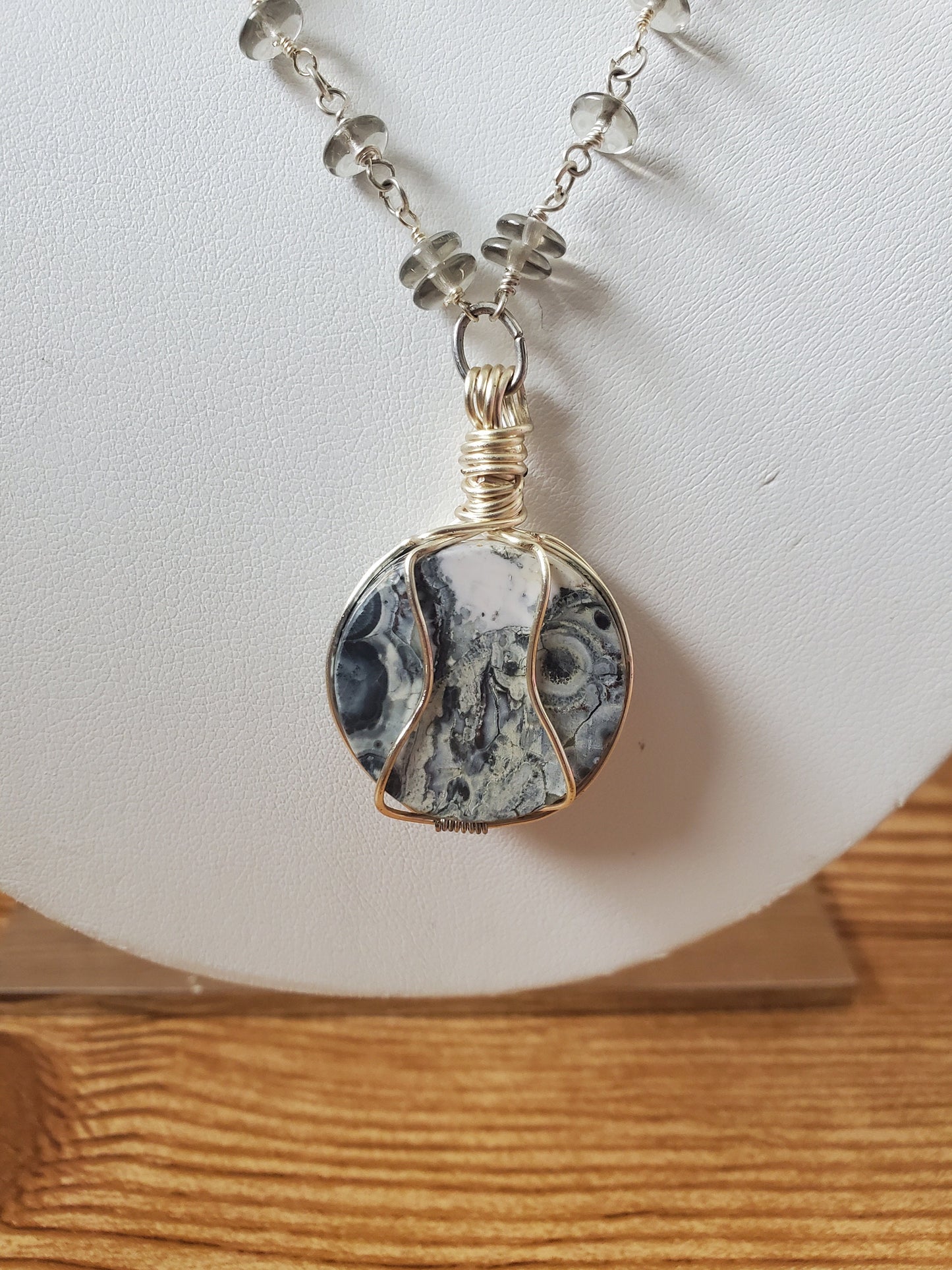 Full Moon Wire Wrapped Necklace
