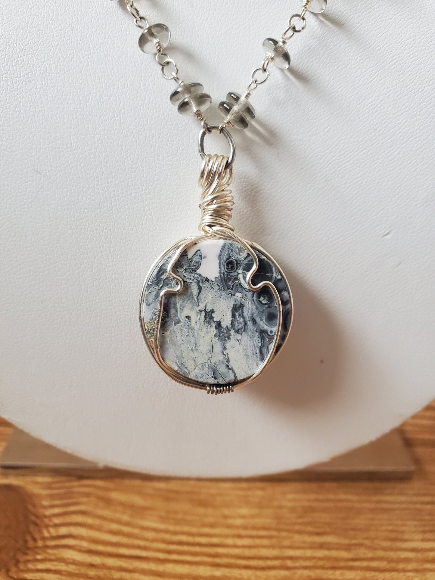 Full Moon Wire Wrapped Necklace