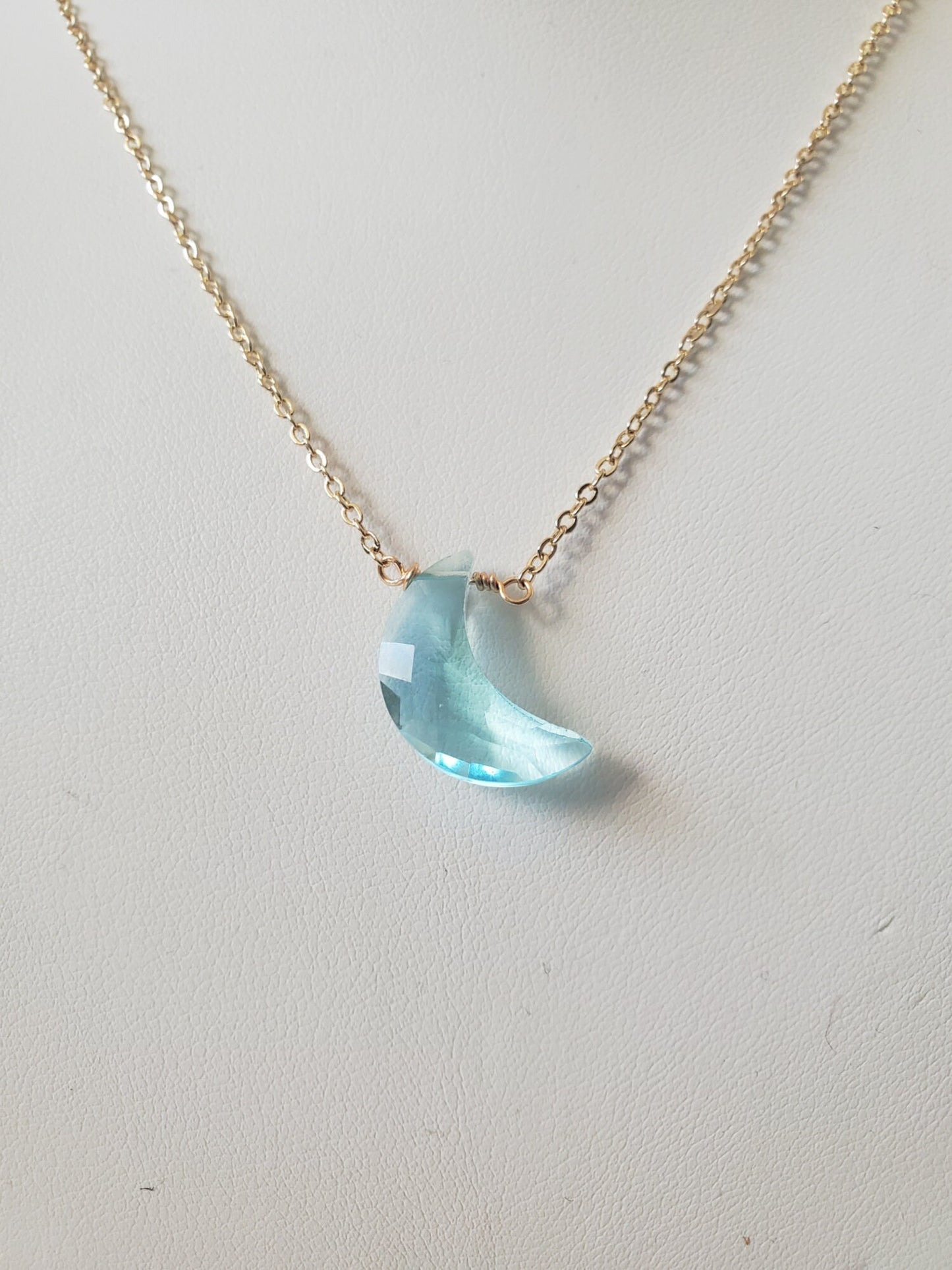 Once In A Blue Moon Necklace in Gold