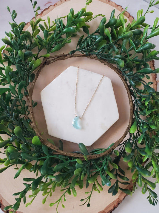 Once In A Blue Moon Necklace in Gold