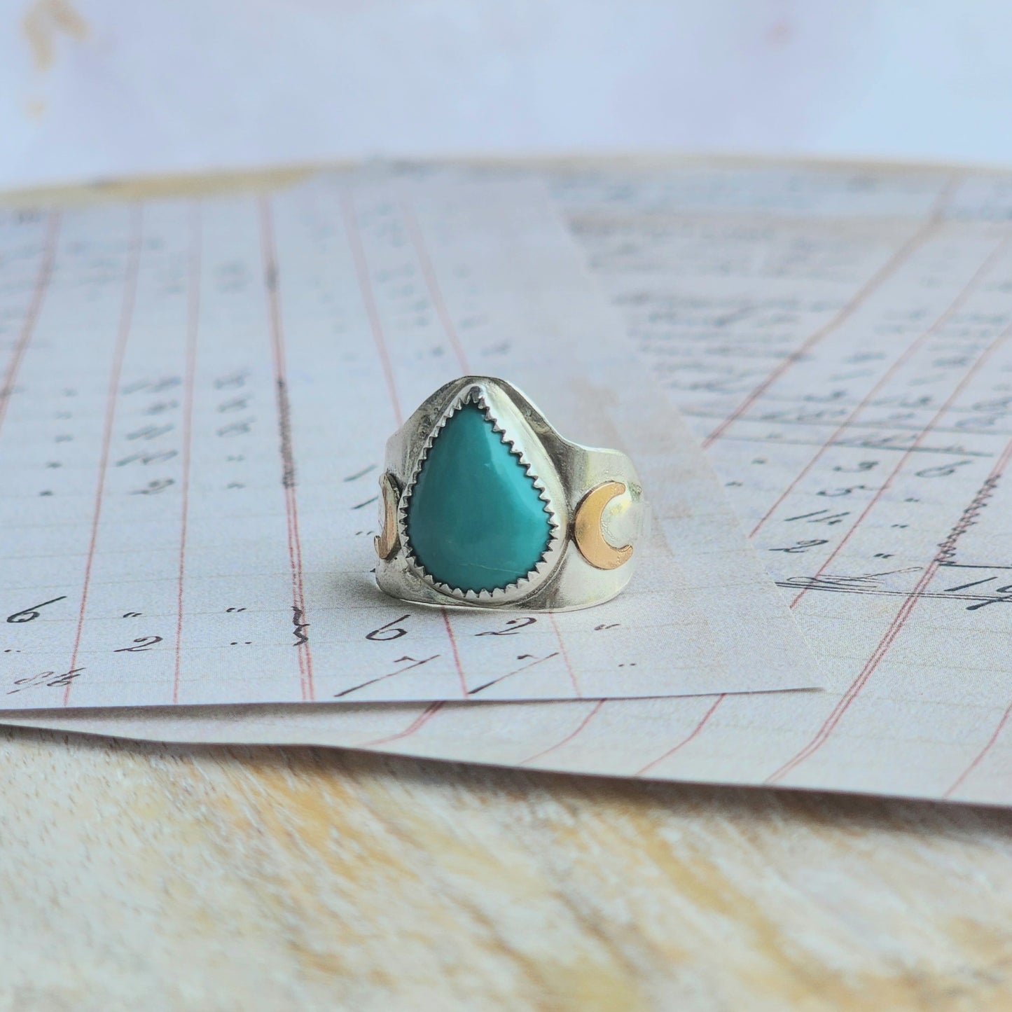 Sleeping Beauty Turquoise Cuff Ring Size 6.5