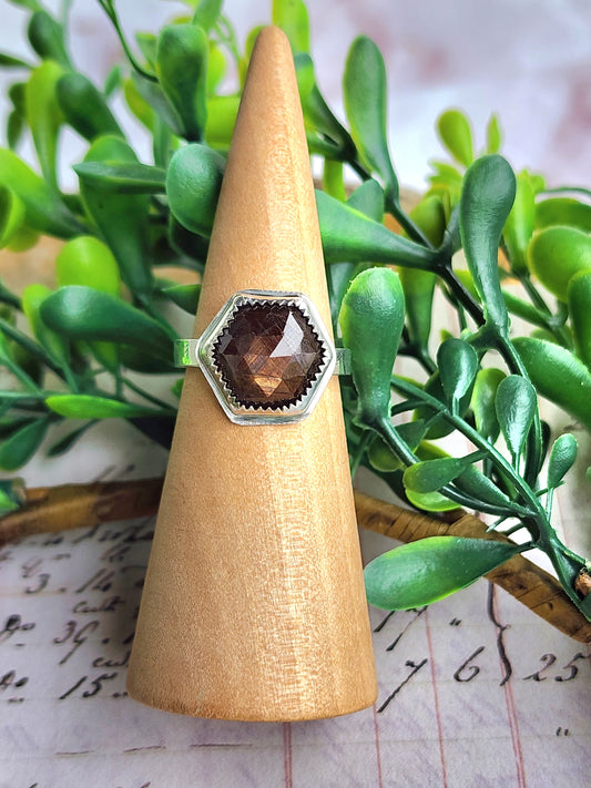 Chocolate Ruby Ring ~ Size 8