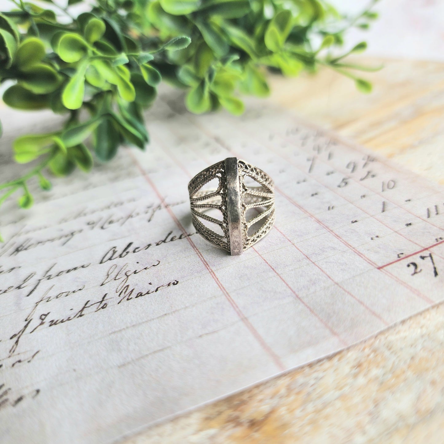 Vintage Silver Armour RIng