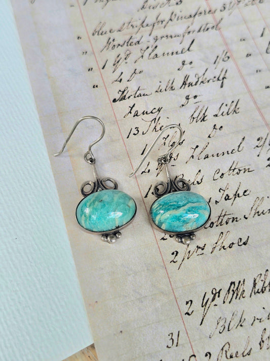 Vintage Amazonite Earrings