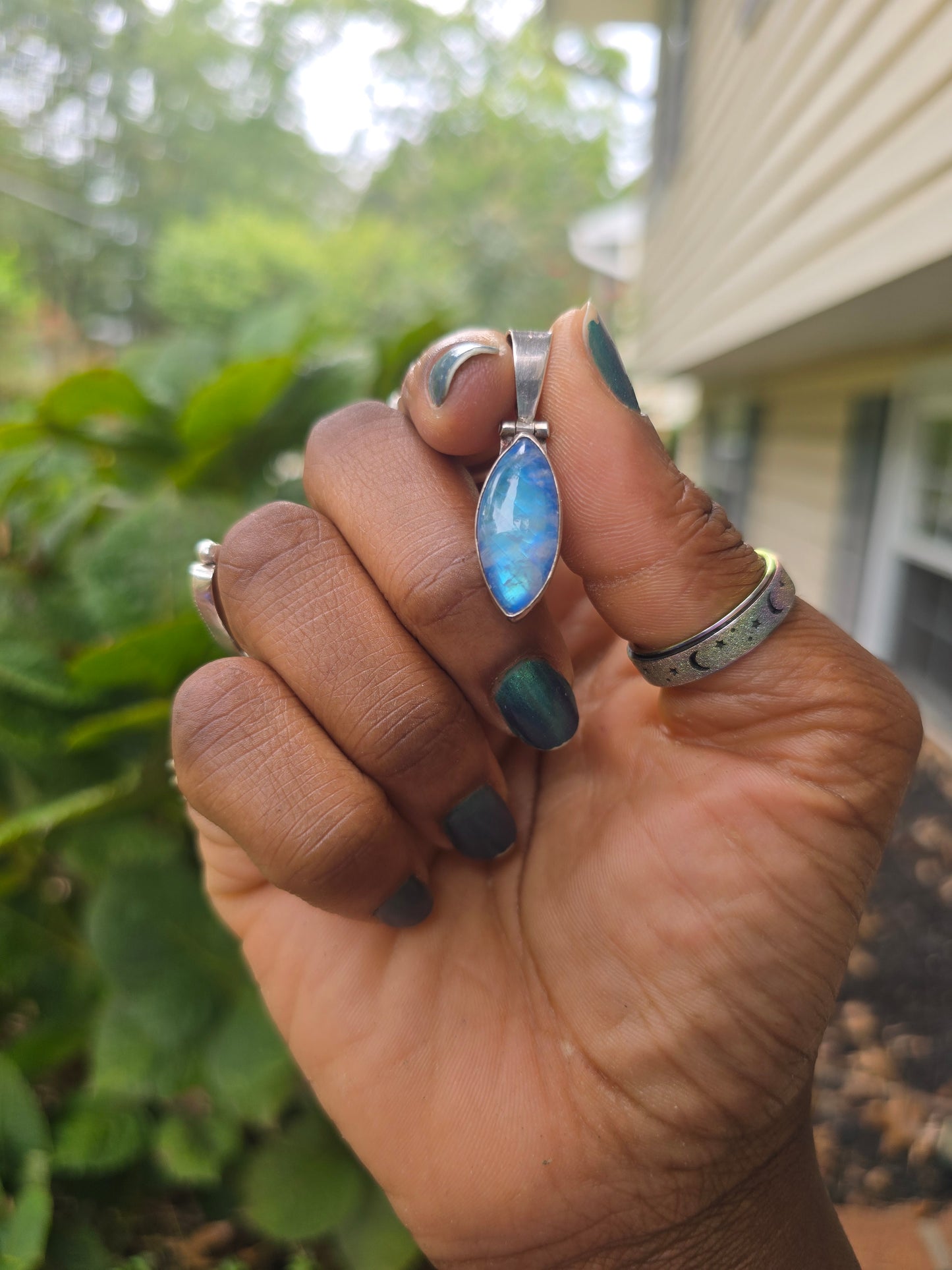 Vintage Moonstone Pendant (Marquise)