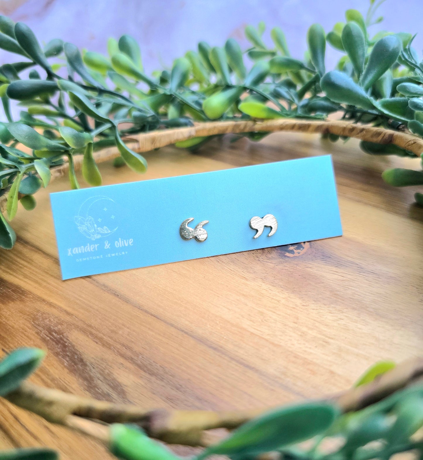 Brass Stud Earrings
