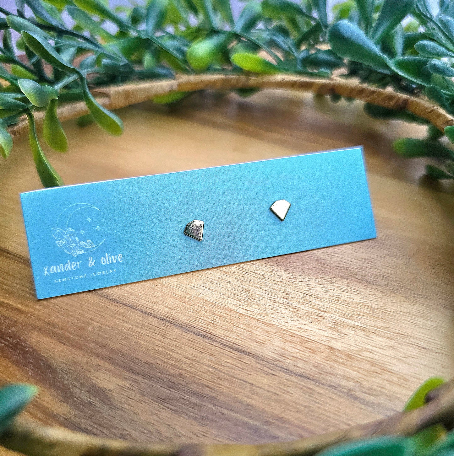 Brass Stud Earrings