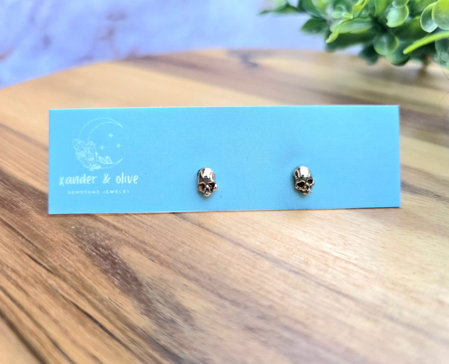 Brass Stud Earrings
