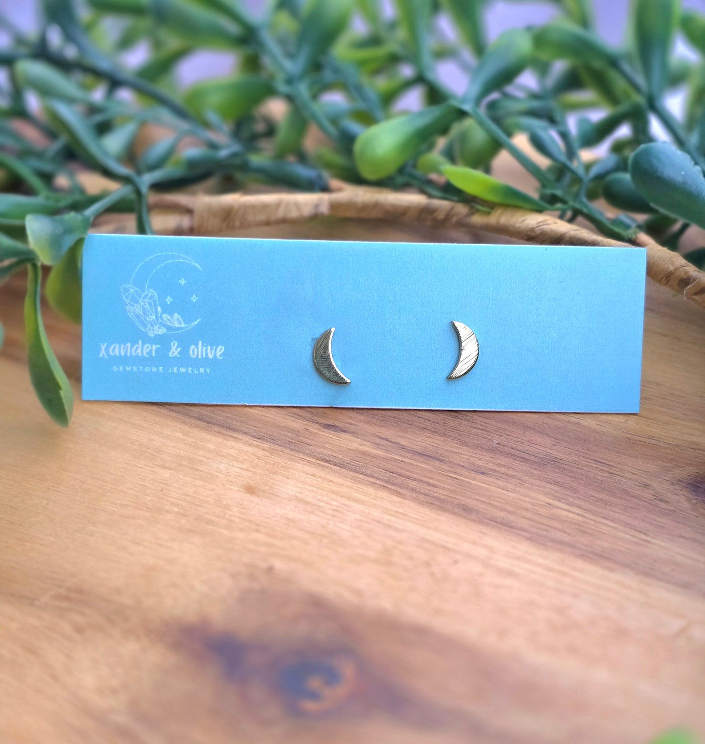 Brass Stud Earrings