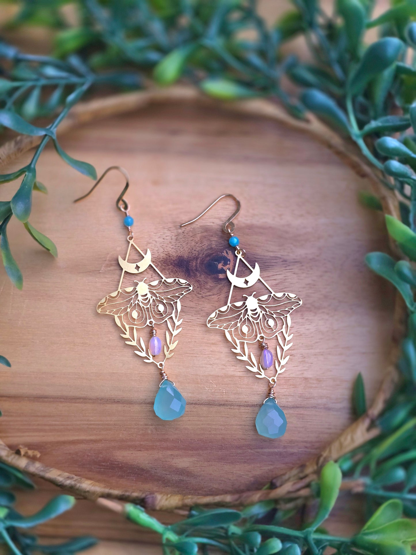 Moonrise Moth Earrings (Gold)