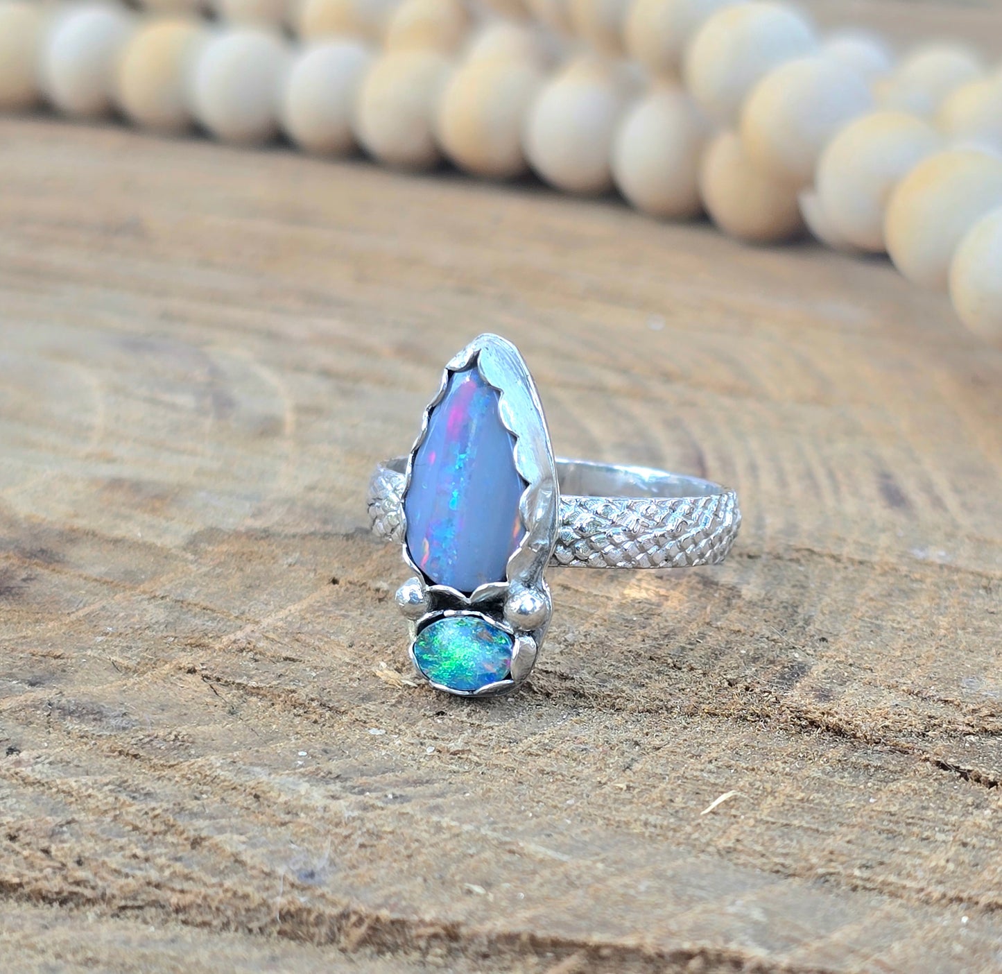 Double Opal Ring