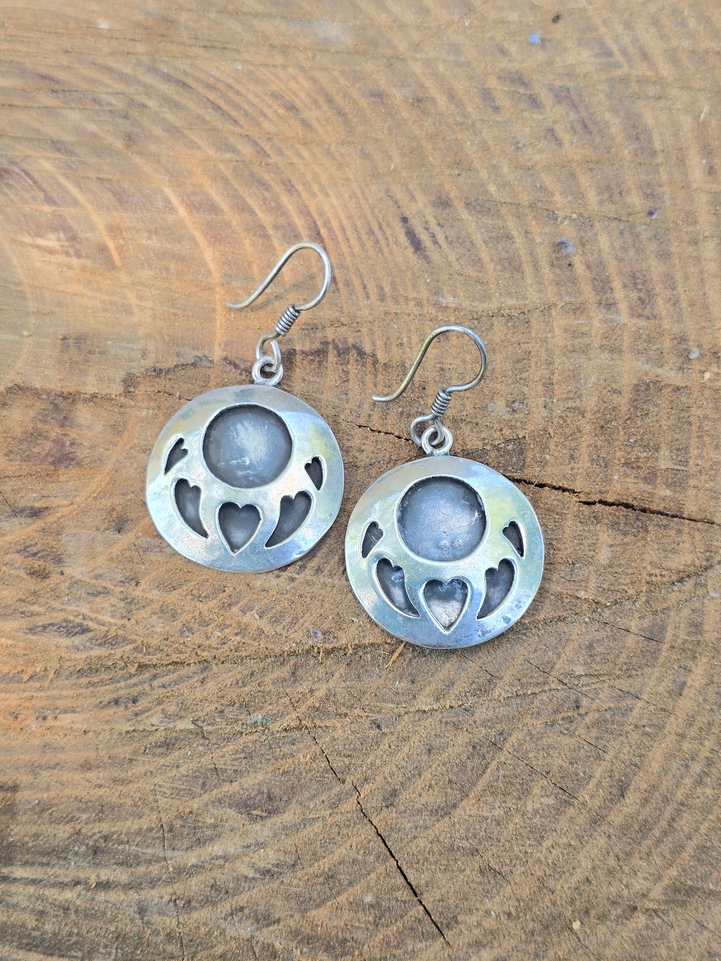 Vintage Taxco Sterling Silver Bear Paw Earrings