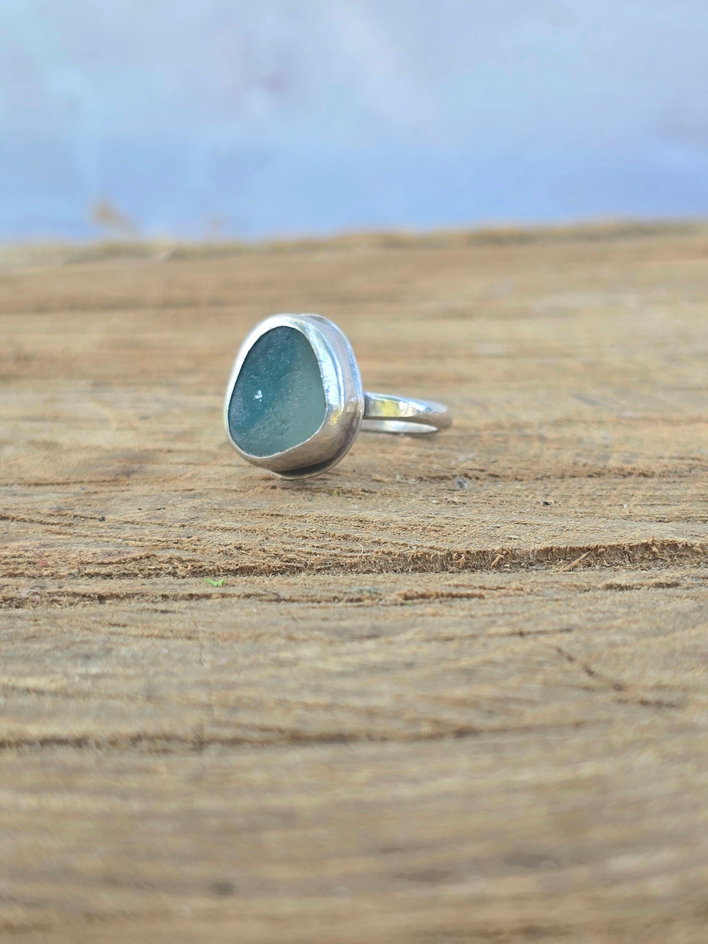 Dual Color Seaglass Ring (size 7.5)