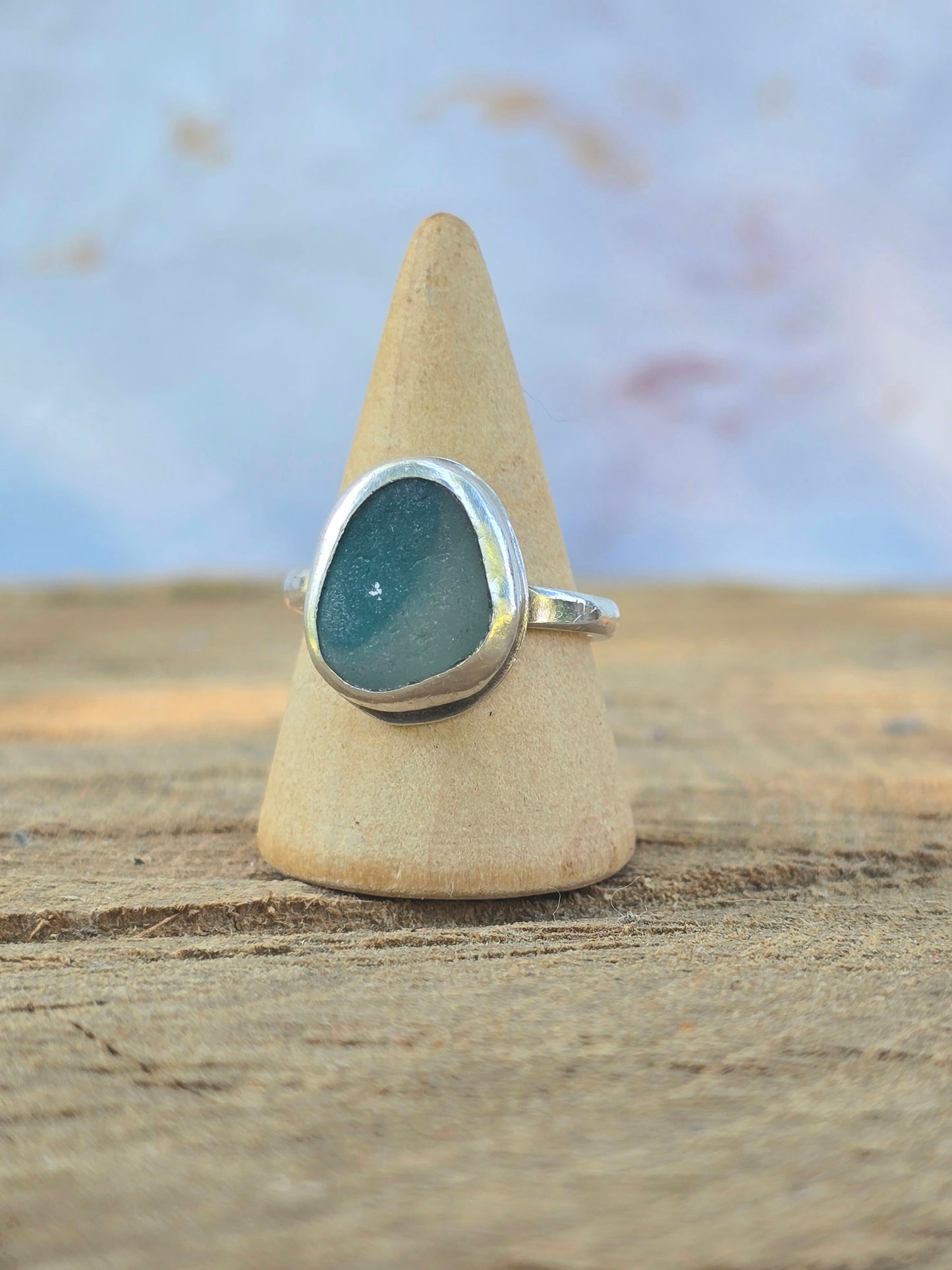 Dual Color Seaglass Ring (size 7.5)